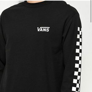 long sleeve vans shirt with checkered design